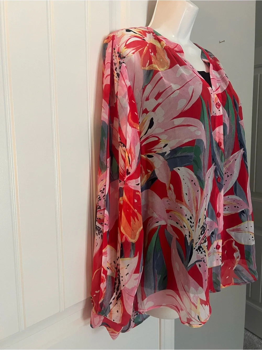 NWOT CHICOS DREAMY LILY TOP BLOUSE SZ 2/12/LG MSRP $99 - Picture 5 of 12